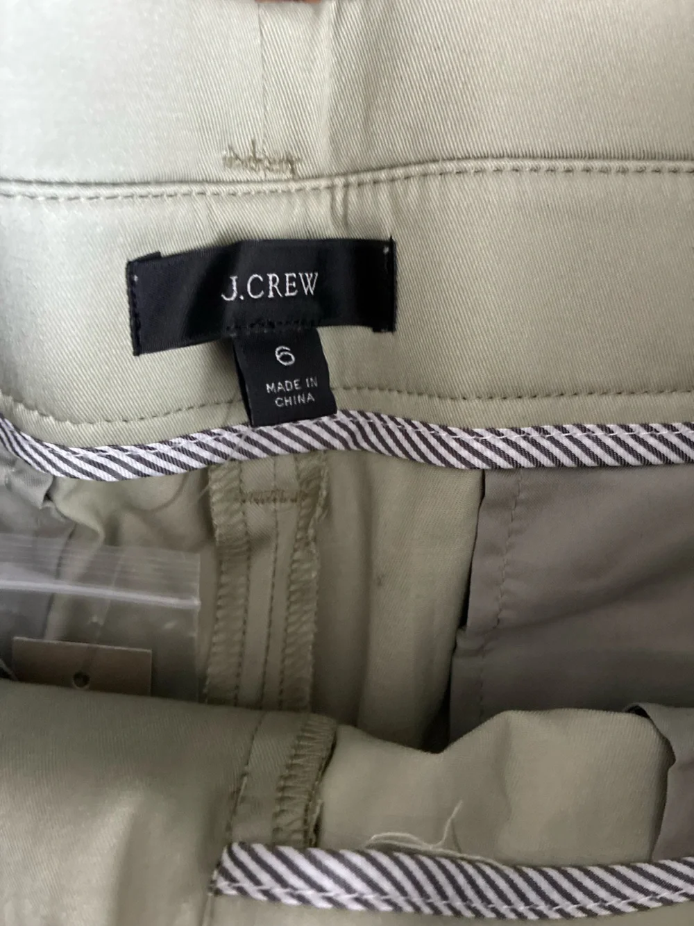 NWT J Crew High Waisted Paper Bag Shorts GREEN size 6